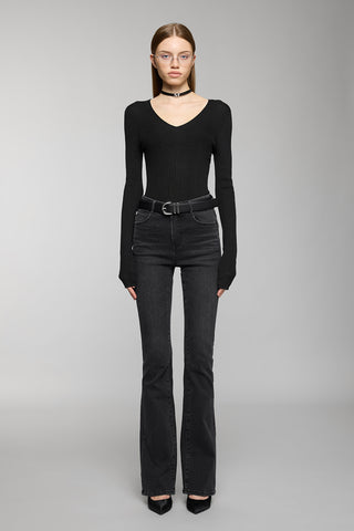 Sexy V-Neck Stretch Slim Fit Knit Wear