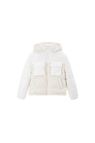 Stand-Up Collar Detachable Hood Quilted Coat