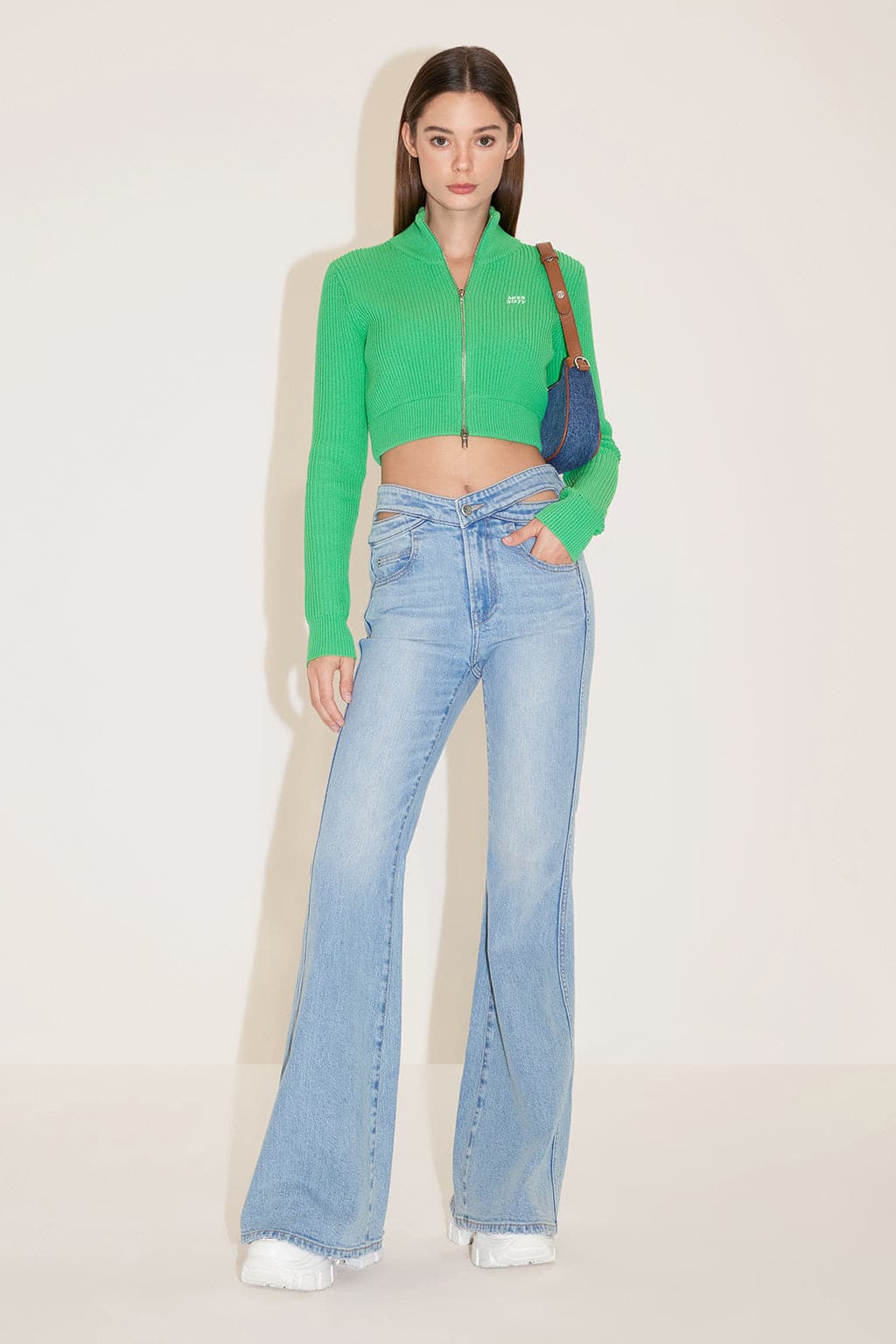 Vintage Slim Fit Bootcut Jeans With Mulberry Silk