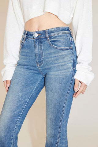 Vintage Ripped Flared Slit Jeans