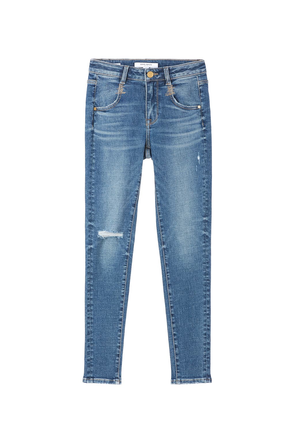 Dark Blue Slim Fit Ripped Jeans