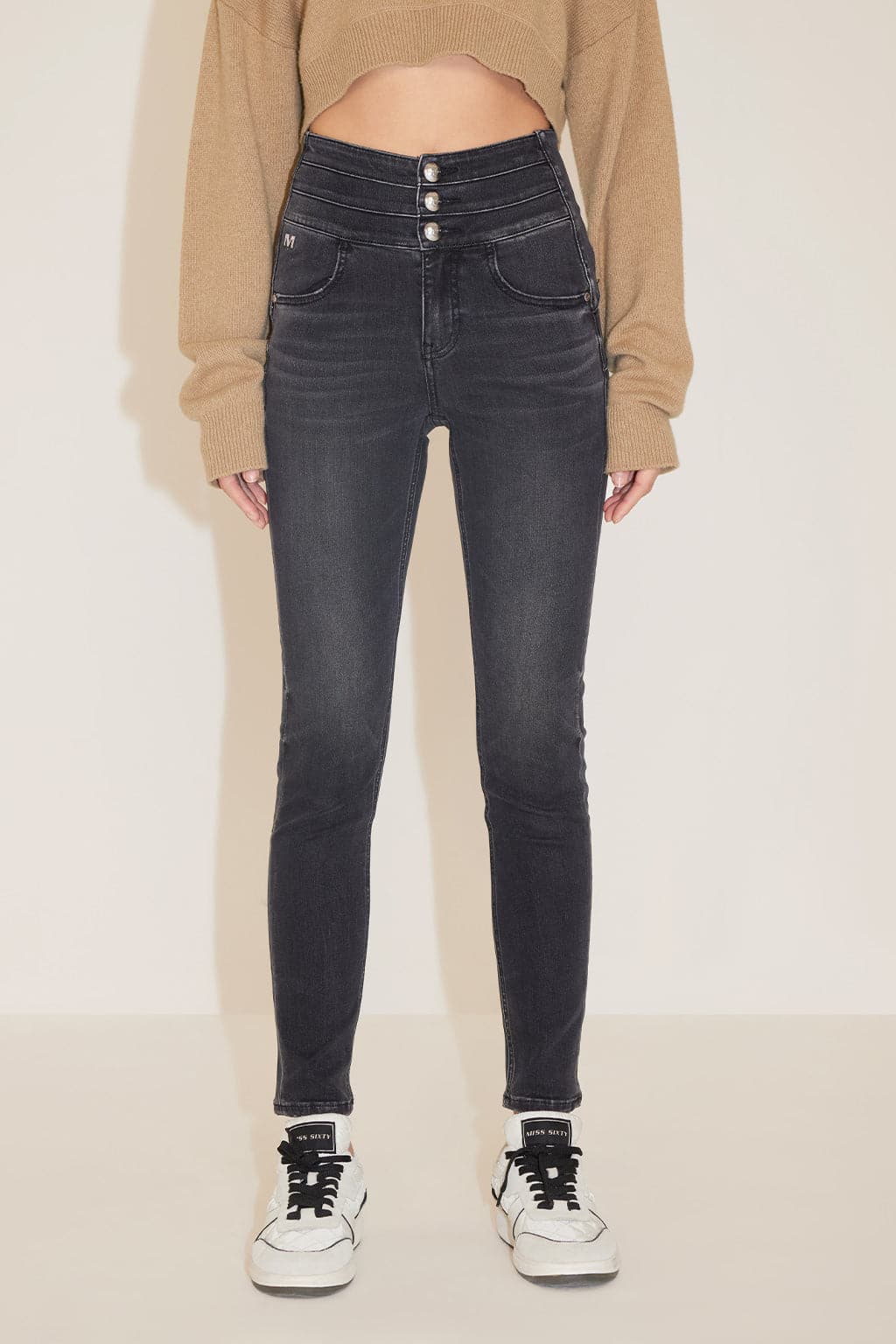 High Waist Slim Fit Jeans