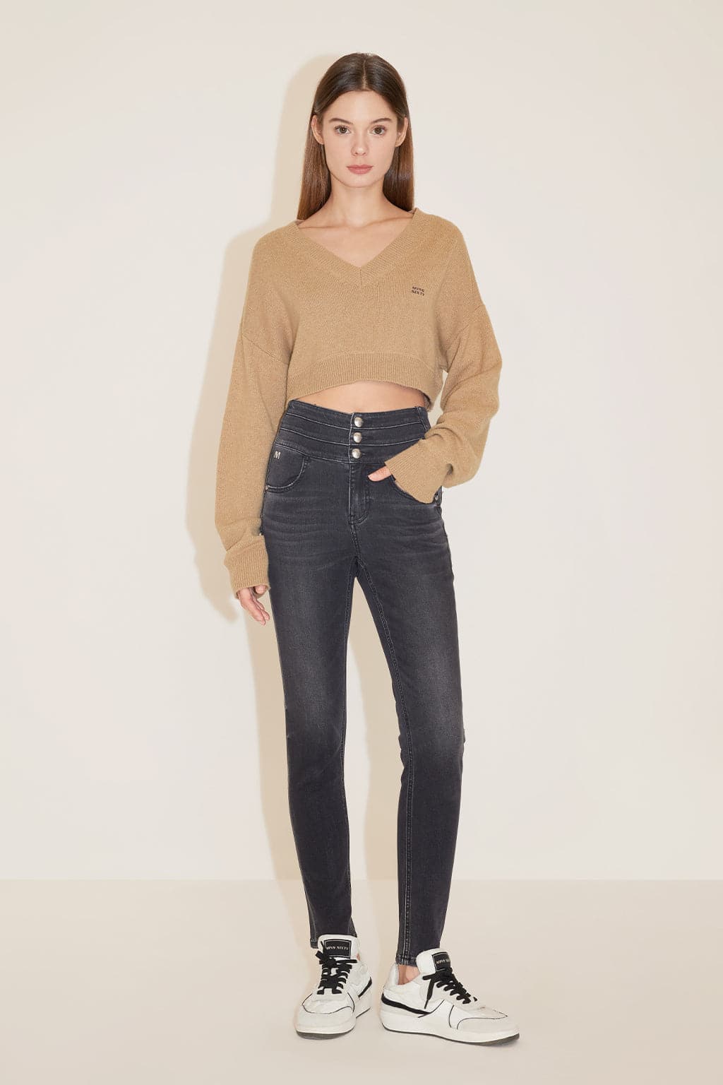 High Waist Slim Fit Jeans