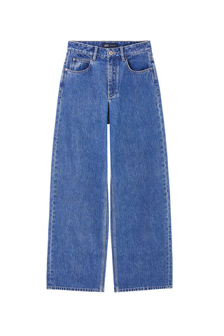Vintage Blue High Waist Straight Jeans