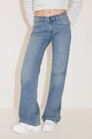 Vintage 90's Miss Sixty Low Waist Pinstripe Flare Jeans (36 EU - UK 8 –  Michelle Tamar