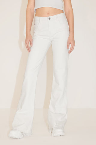 White Sexy Low Waist Flared Jeans