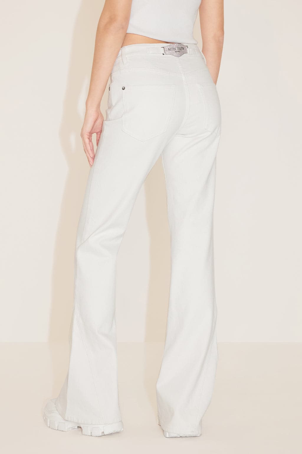 White Sexy Low Waist Flared Jeans