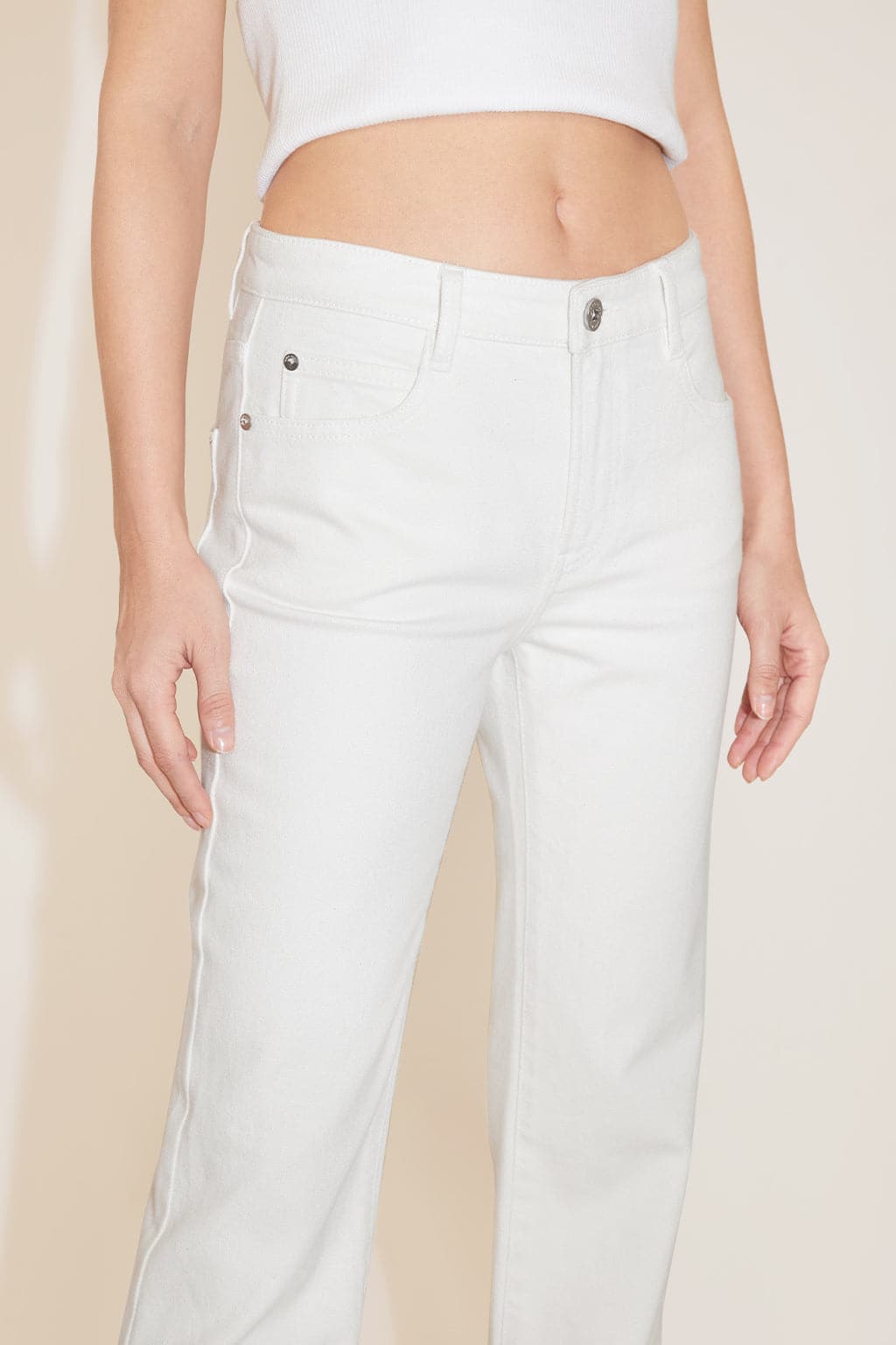 White Sexy Low Waist Flared Jeans
