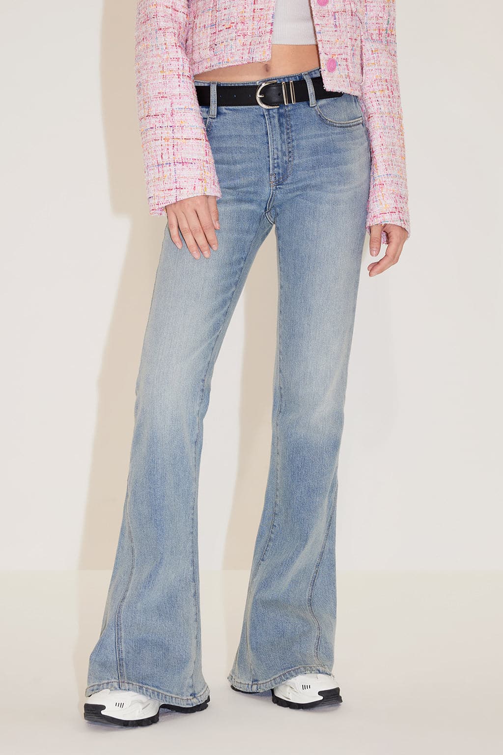 Vintage Light Blue Sexy Low Waist Flared Jeans