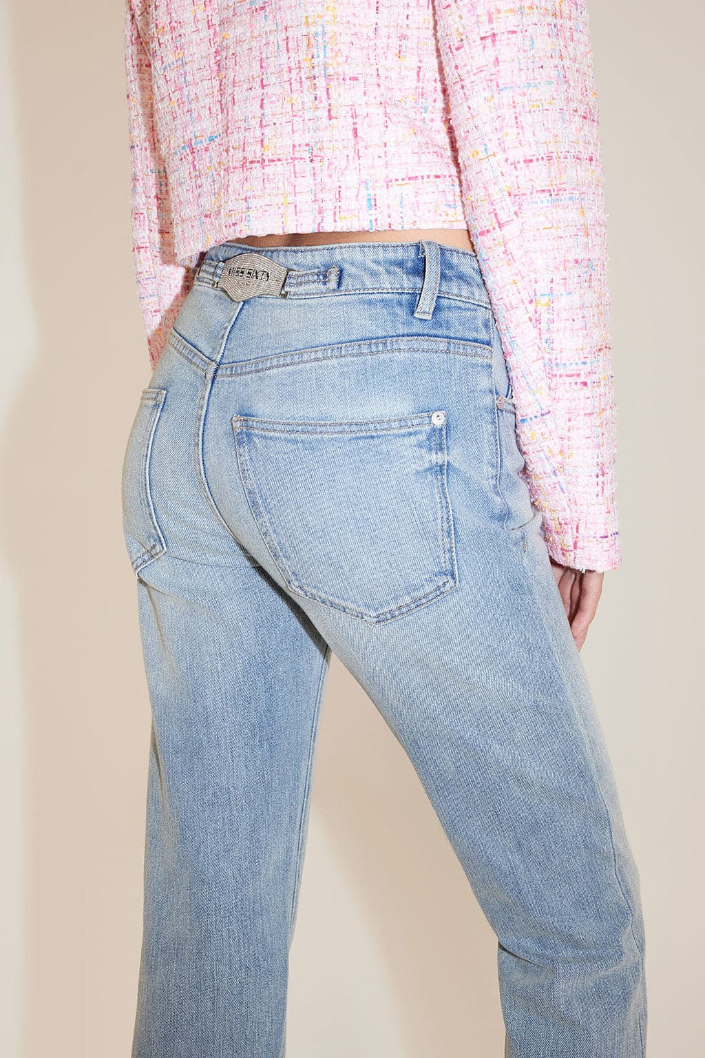 Vintage Light Blue Sexy Low Waist Flared Jeans