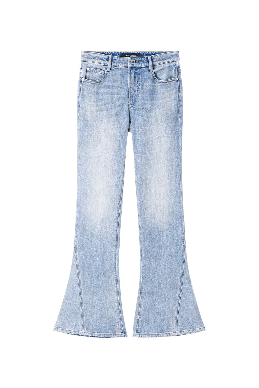 Vintage Light Blue Sexy Low Waist Flared Jeans
