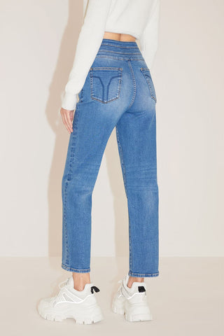 Vintage High Waist Straight Fit Jeans