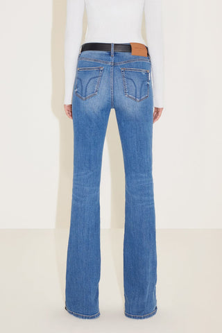 Vintage Slim Fit Flared Slited Jeans