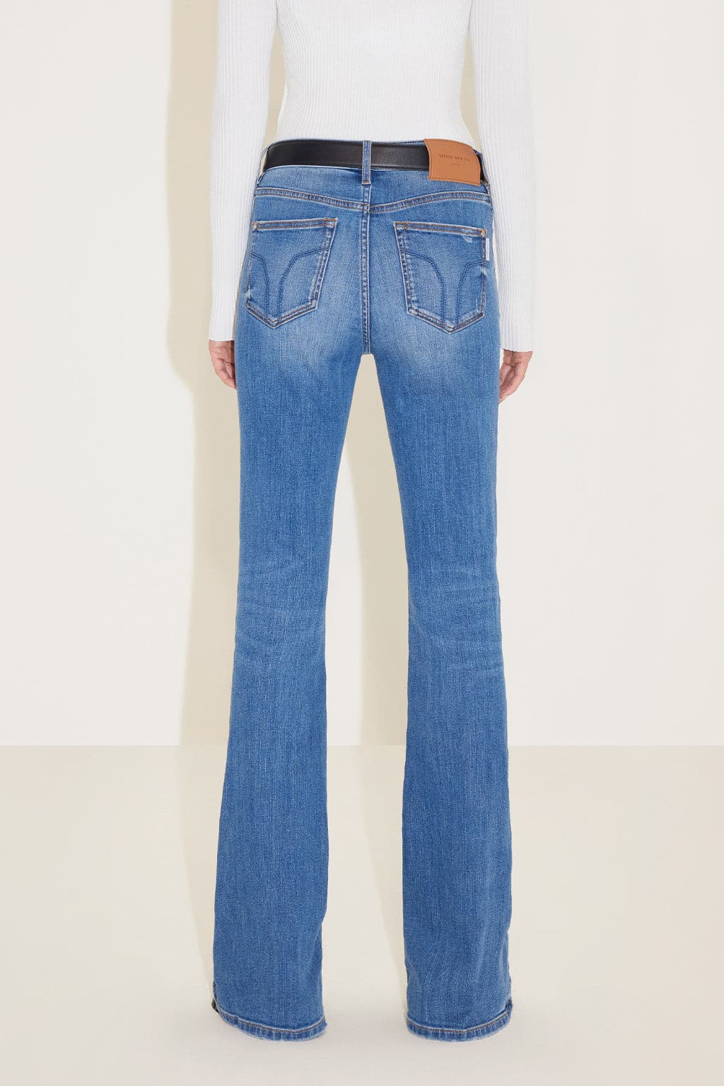 Vintage Slim Fit Flared Slit Jeans