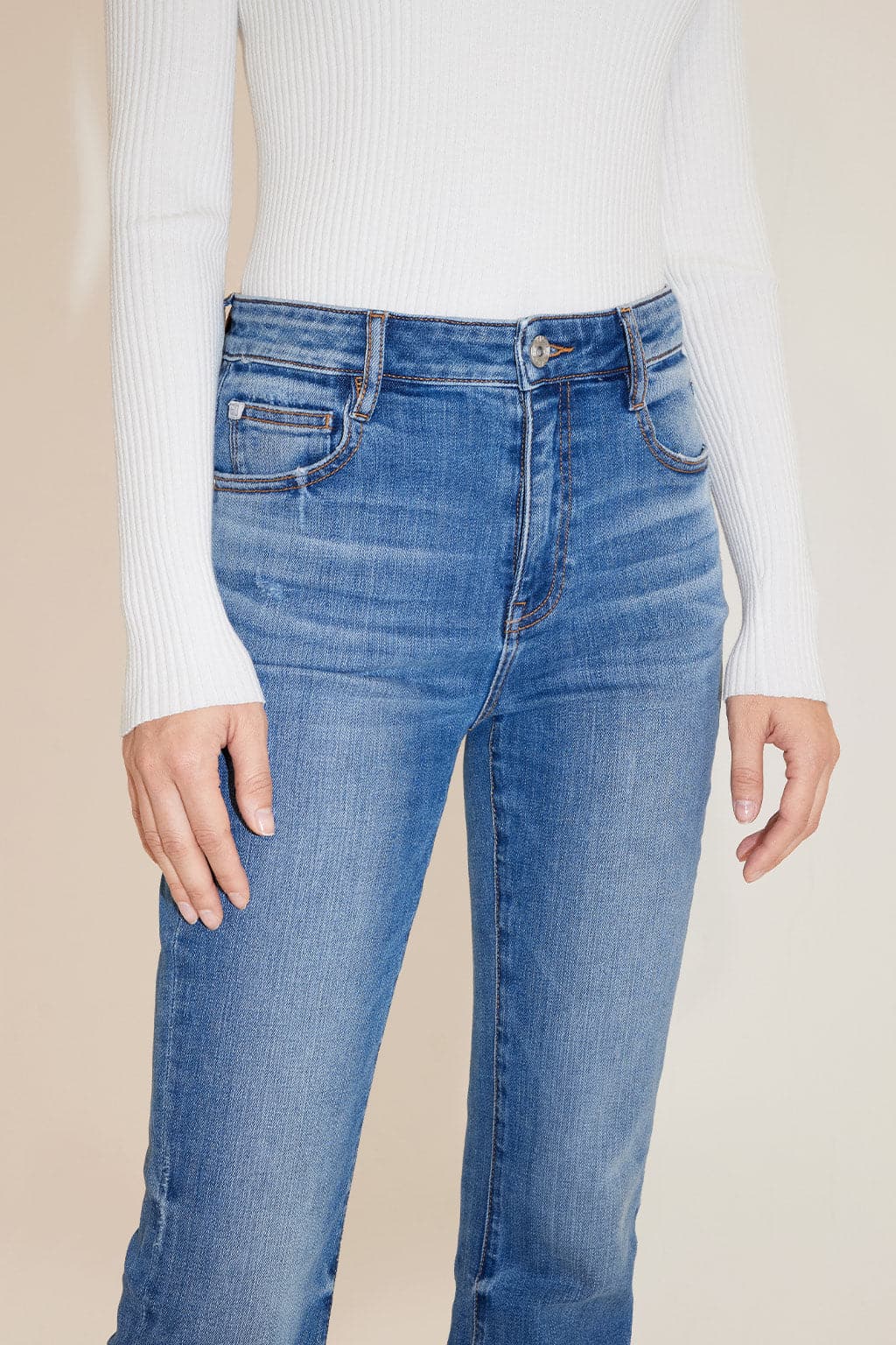 Vintage Slim Fit Flared Slit Jeans
