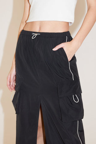 Mid-Length Elasticated Waist Sporty Skirt