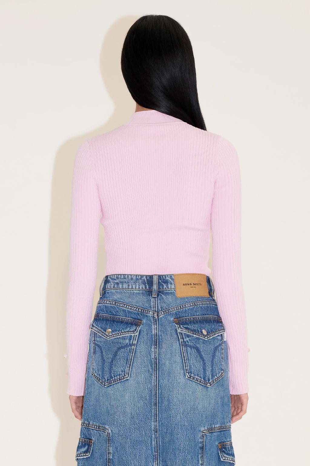 Knitted Sweater With Button Design