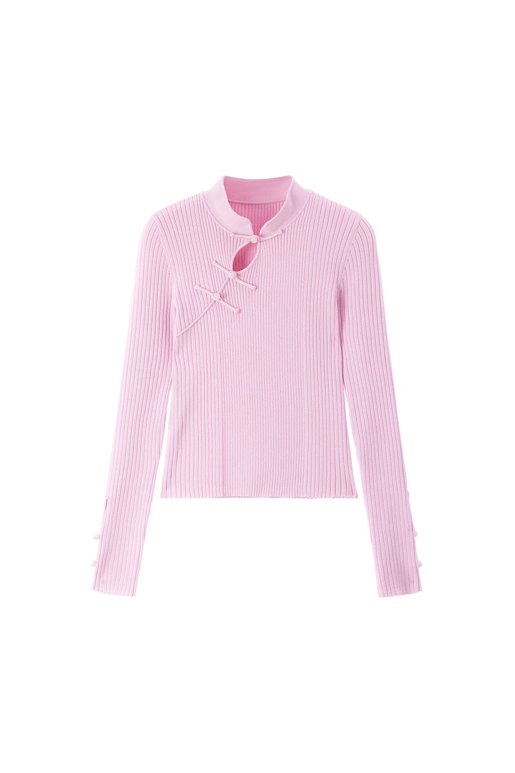 Knitted Sweater With Button Design