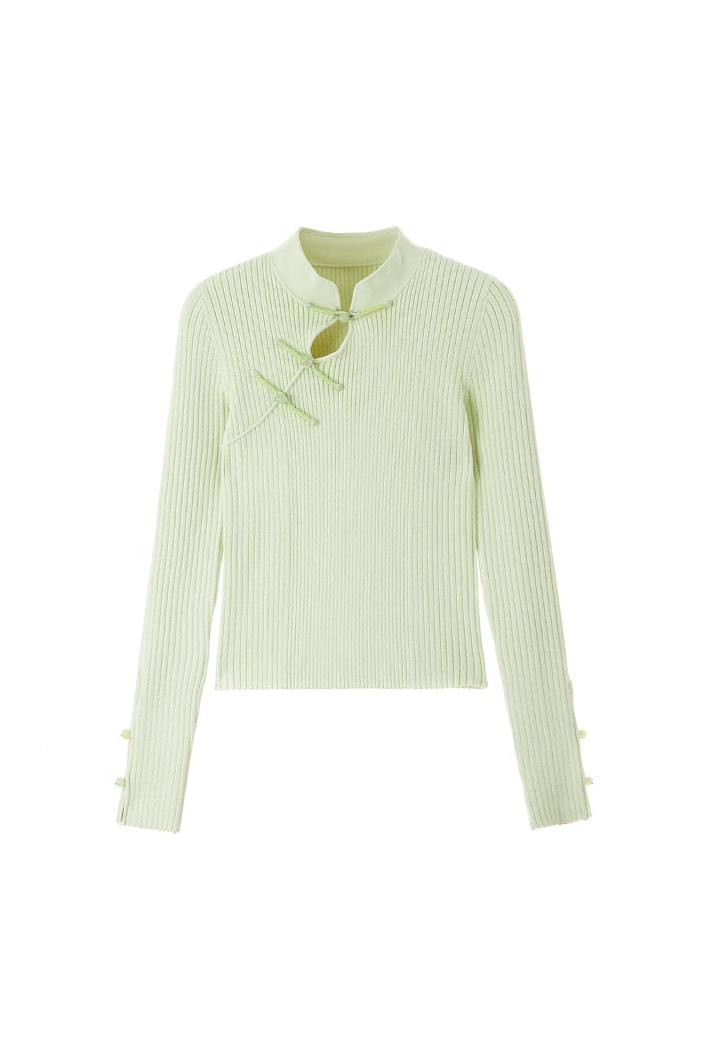 Knitted Sweater With Button Design