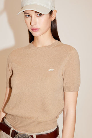 Cashmere Short Cropped Knit Top