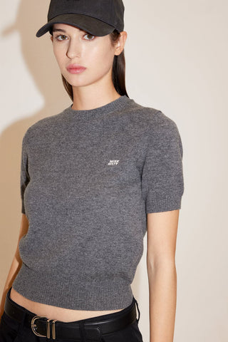 Cashmere Short Cropped Knit Top