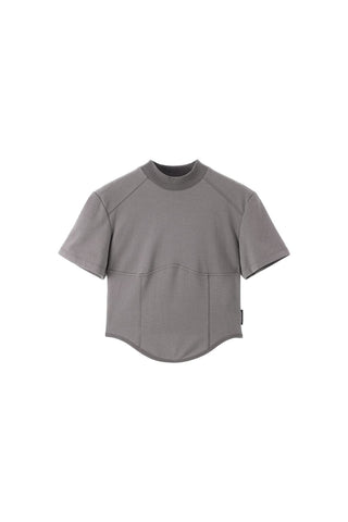 Round Mock Turtleneck Slim Fit T-Shirt