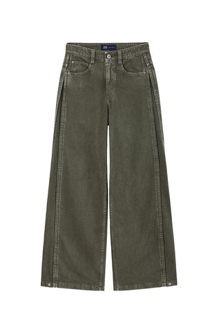 Vintage Gray And Green Cargo Wide Leg Jeans
