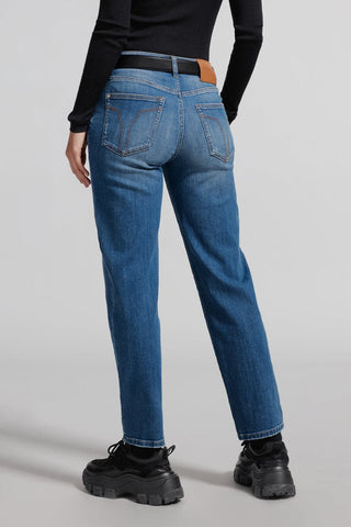 Vintage Navy Blue Straight Fit Jeans