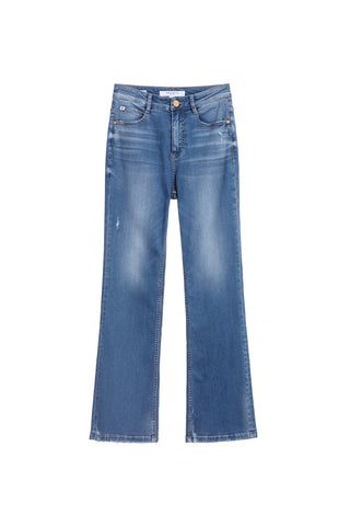Acetate Stretchy Slim Fit Flared Jeans