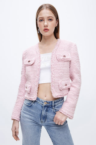 Elegant Pink Woolen Coat