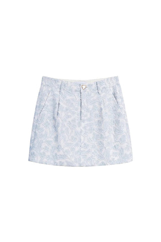 High Waisted Culottes With Sequin Embroidered