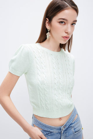 Vintage Twist Knit Top