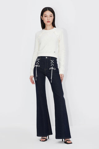 Forbidden City Culture Development Knitted Top With Chinese Knot