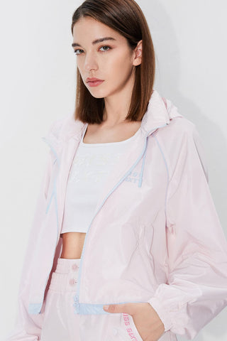 Hooded Zipped Sporty Windproof Jacket