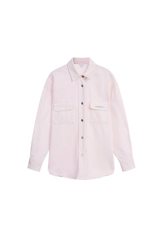 Stylish Light Pink Denim Shirt