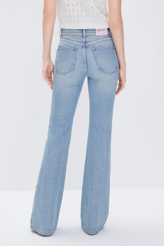 Flared Jeans With Beaded Embellishment