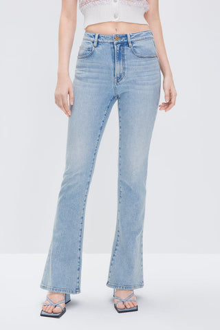 Vintage Flared Silk Denim Jeans