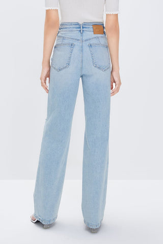 V-Shape Waist Silk Denim Jeans