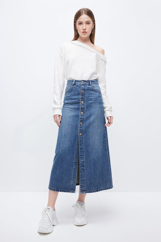 Vintage Commuter Style Denim Dress