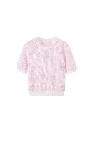 Light Pink Beaded Knit Wear