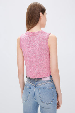V-Neck Sequined Wool Vest