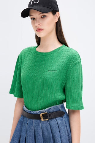 Green Slim-fit Stretchy T-shirt