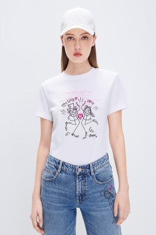 Miss Sixty x ANDRÉ SARAIVA Capsule Collection Neon Graphic Short Sleeves T-Shirt