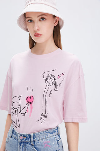 Miss Sixty x ANDRÉ SARAIVA Capsule Collection Neon Graphic Loose Fit T-Shirt