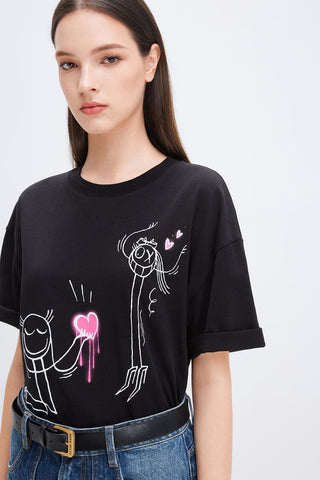 Miss Sixty x ANDRÉ SARAIVA Capsule Collection Neon Graphic Loose Fit T-Shirt