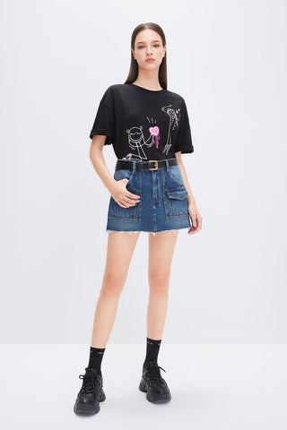 Miss Sixty x ANDRÉ SARAIVA Capsule Collection Neon Graphic Loose Fit T-Shirt