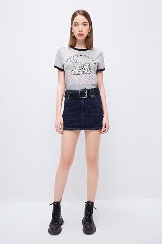 Cute Bunny Embroidered T-Shirt