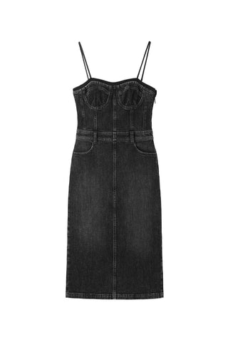 Two-Piece Stitching Suspender Sexy Cargo Dress