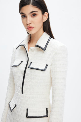 Colour Block Short Knitted Dress