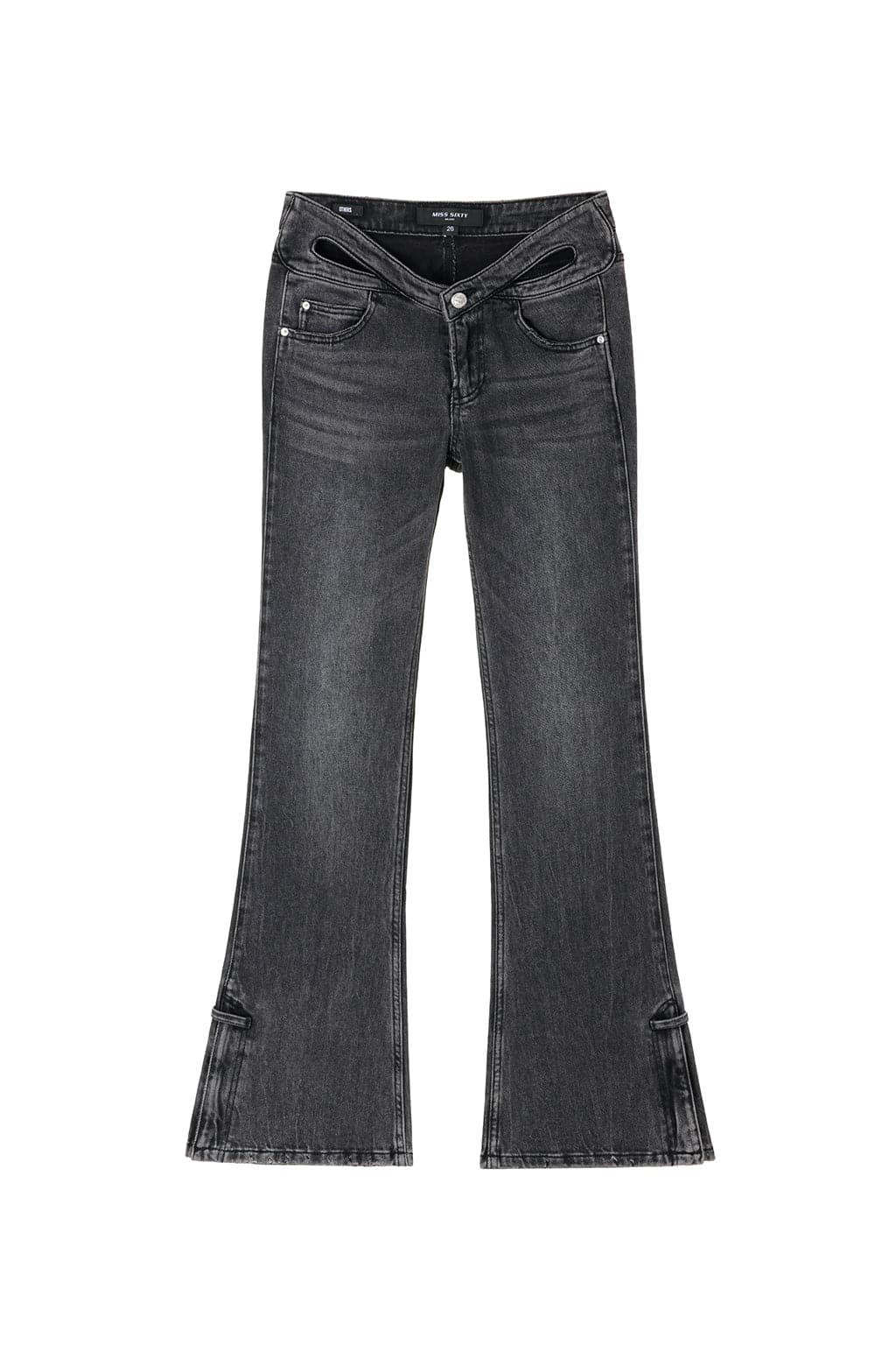 Low-Rise Bootcut Jeans With Wool Blend – MISS SIXTY